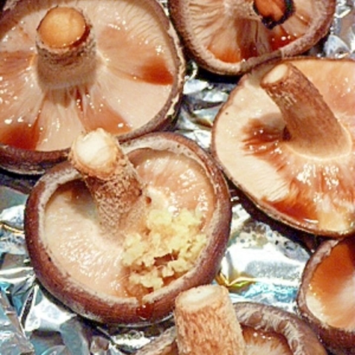 肉厚！原木椎茸でフォイル焼き。